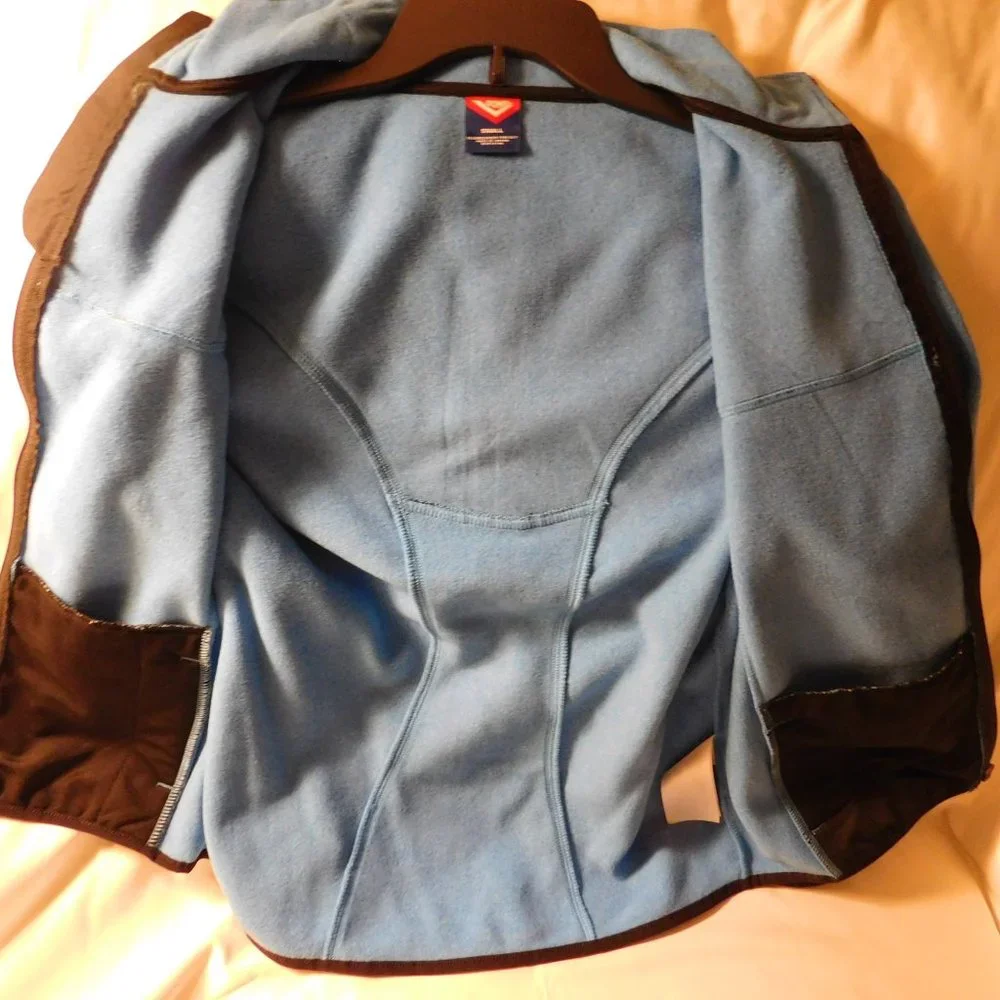 PONY Fleece Jacket Turquoise and Black Size Small NWT